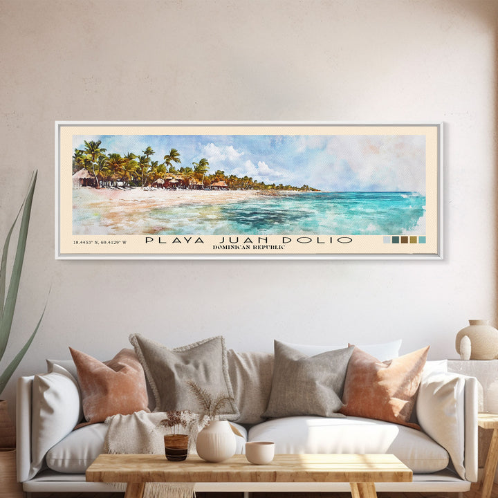 Playa Juan Dolio, Dominican Republic Watercolor Print, Vacation Gift, Dominican Republic Wall Art, Vacation Wall Art, Vacatation Memories, Beach Decor, Beach Or Lakehouse Art