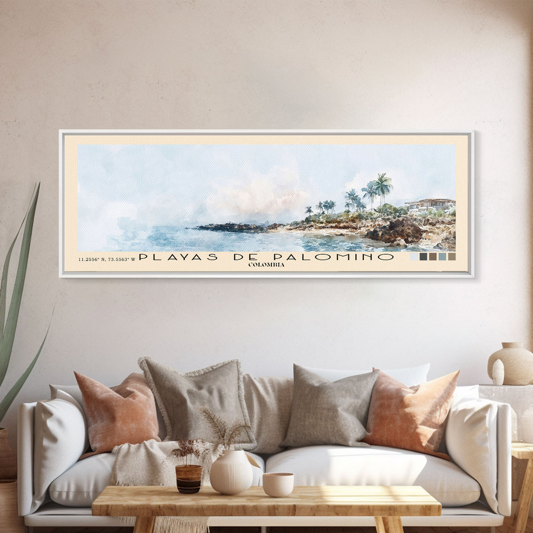 Playas de Palomino, Colombia Watercolor Print, Vacation Gift, Colombia Wall Art, Beach Painting, Beach Decor, Beach Or Lakehouse Art
