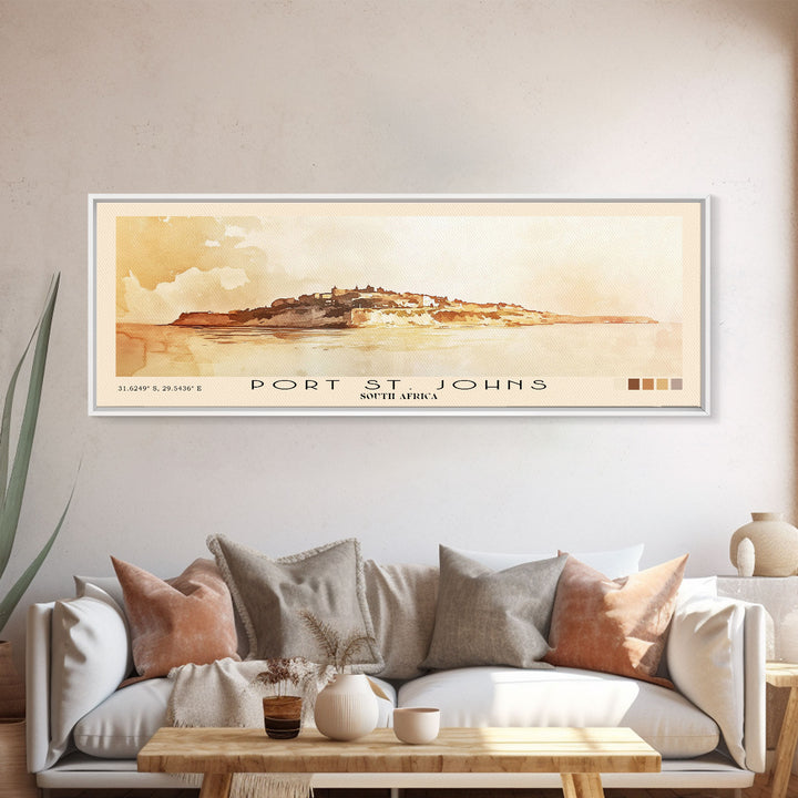 Port St. Johns, South Africa Watercolor Print, Vacation Gift, South Africa Wall Art, Beach Painting, Beach Decor, Beach Or Lakehouse Art