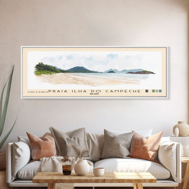 Praia Ilha do Campeche, Brazil Watercolor Print, Vacation Gift, Brazil Wall Art, Vacation Wall Art, Vacatation Memories, Beach Decor, Beach Or Lakehouse Art
