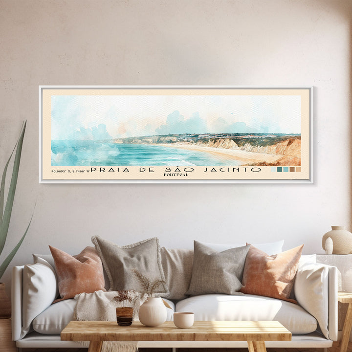 Praia de São Jacinto, Portugal Watercolor Print, Vacation Gift, Portugal Wall Art, Vacation Wall Art, Vacatation Memories, Beach Decor, Beach Or Lakehouse Art