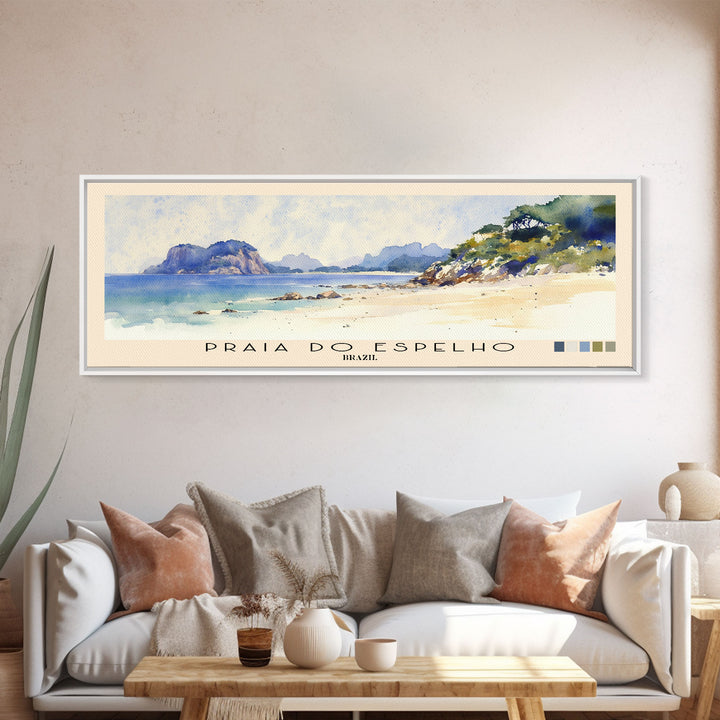 Praia do Espelho, Brazil Watercolor Print, Vacation Gift, Brazil Wall Art, Vacation Wall Art, Vacatation Memories, Beach Decor, Beach Or Lakehouse Art