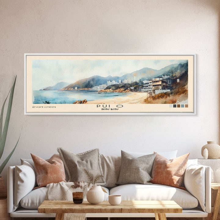 Pui O, Hong Kong Watercolor Print, Vacation Gift, Hong Kong Wall Art, Vacation Wall Art, Vacatation Memories, Beach Decor, Beach Or Lakehouse Art
