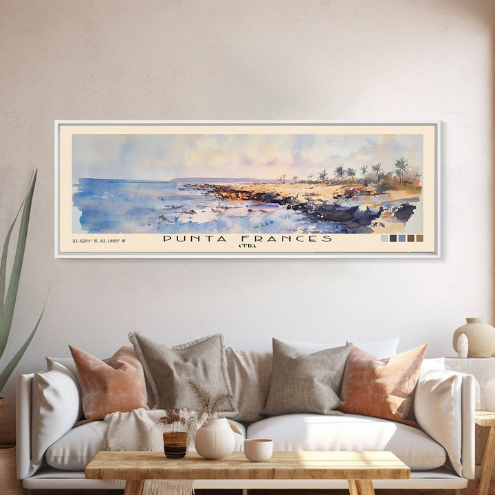 Punta Frances, Cuba Watercolor Print, Vacation Gift, Cuba Wall Art, Vacation Wall Art, Vacatation Memories, Beach Decor, Beach Or Lakehouse Art