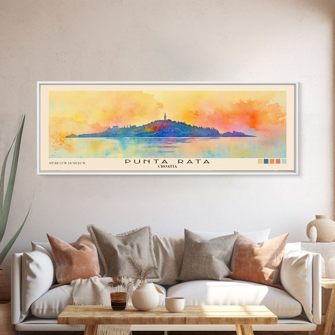 Punta Rata, Croatia Watercolor Print, Vacation Gift, Croatia Wall Art, Vacation Wall Art, Vacatation Memories, Beach Decor, Beach Or Lakehouse Art