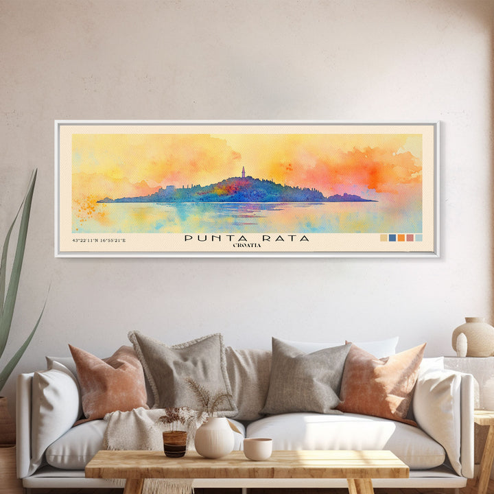 Punta Rata, Croatia Watercolor Print, Vacation Gift, Croatia Wall Art, Vacation Wall Art, Vacatation Memories, Beach Decor, Beach Or Lakehouse Art