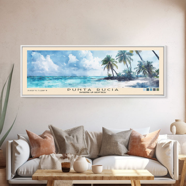 Punta Rucia, Dominican Republic Watercolor Print, Vacation Gift, Dominican Republic Wall Art, Beach Painting, Beach Decor, Beach Or Lakehouse Art