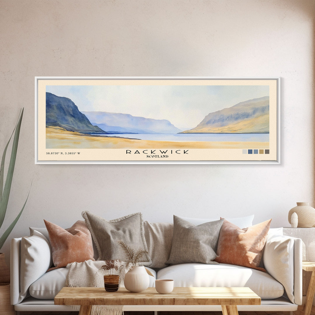 Rackwick, Scotland Watercolor Print, Vacation Gift, Scotland Wall Art, Vacation Wall Art, Vacatation Memories, Beach Decor, Beach Or Lakehouse Art