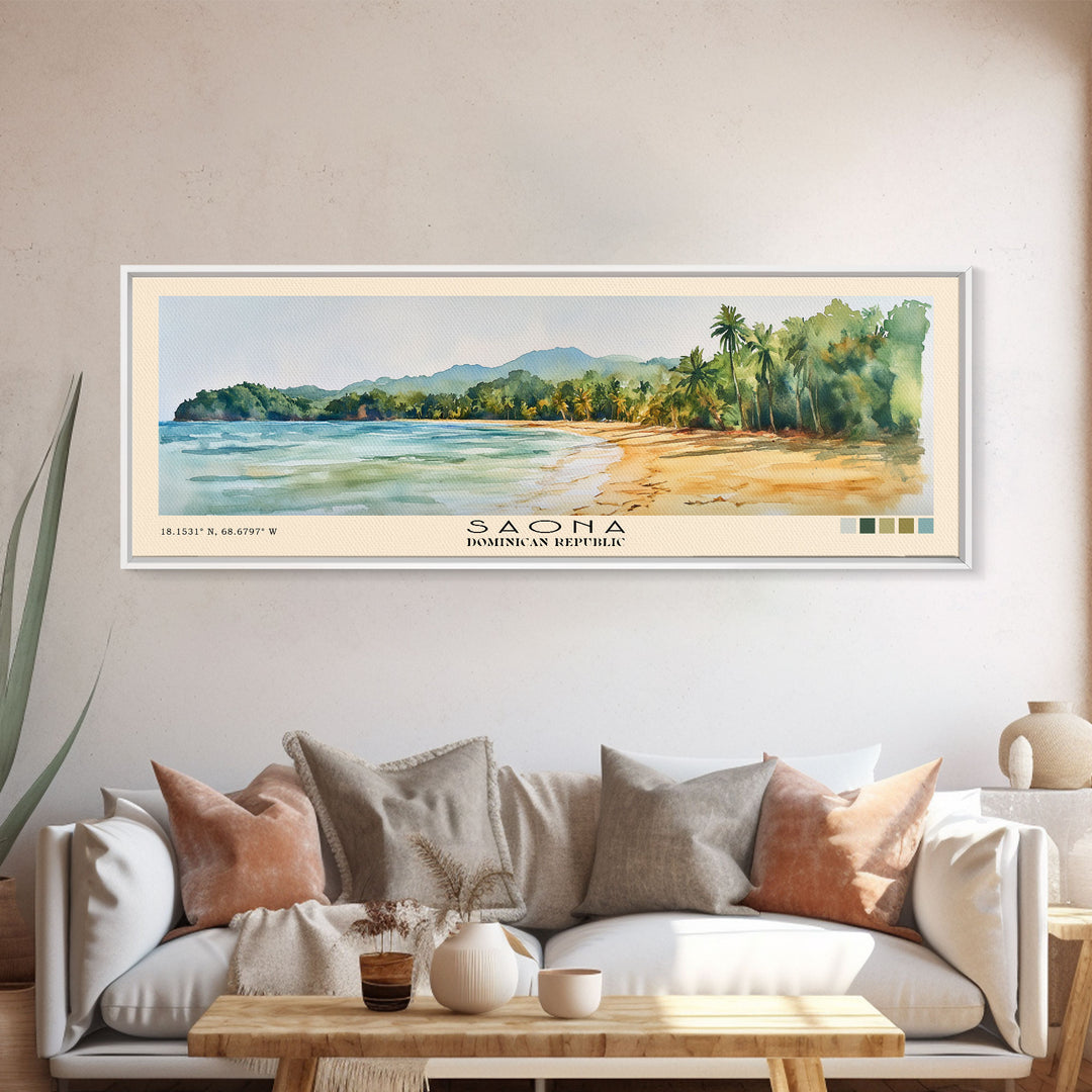 Saona, Dominican Republic Watercolor Print, Vacation Gift, Dominican Republic Wall Art, Vacation Wall Art, Vacatation Memories, Beach Decor, Beach Or Lakehouse Art