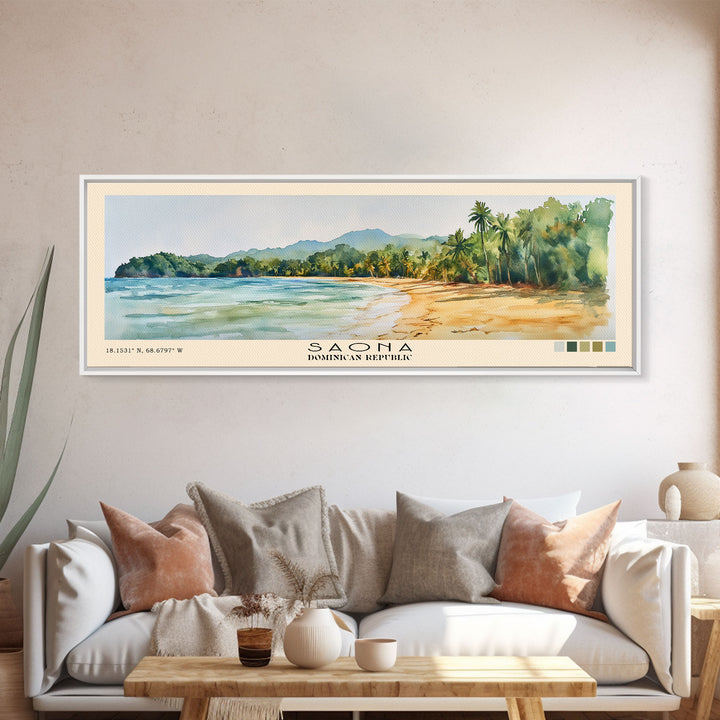 Saona, Dominican Republic Watercolor Print, Vacation Gift, Dominican Republic Wall Art, Vacation Wall Art, Vacatation Memories, Beach Decor, Beach Or Lakehouse Art