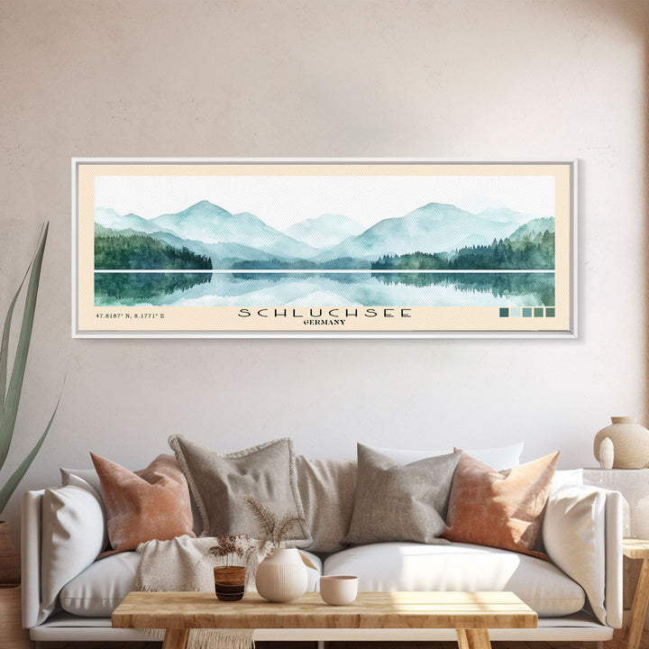 Schluchsee, Germany Watercolor Print, Vacation Gift, Germany Wall Art, Beach Painting, Beach Decor, Beach Or Lakehouse Art
