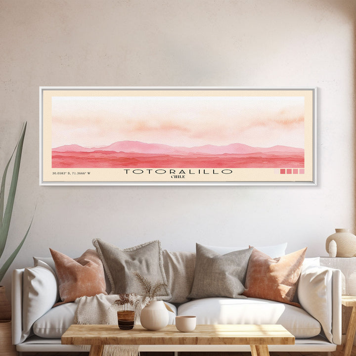 Totoralillo, Chile Watercolor Beach Print, Vacation Gift, Chile Wall Art, Beach Painting, Beach Decor, Beach Painting