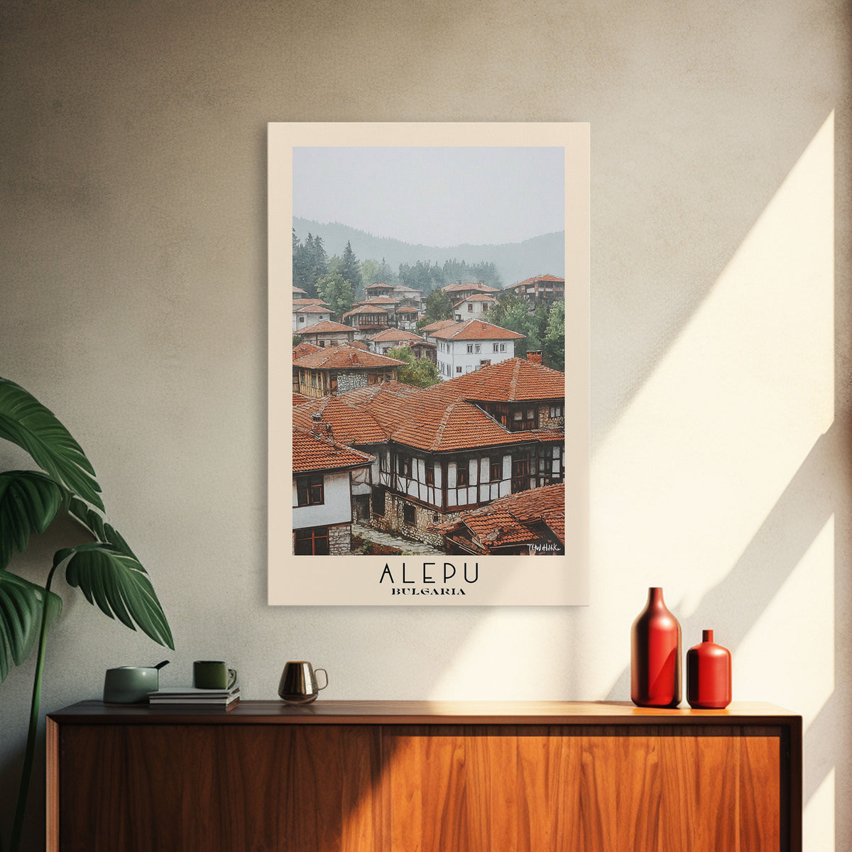 Alepu, Bulgaria Watercolor Print, Vacation Gift, Bulgaria Wall Art, Beach Painting, Beach Decor, Beach Or Lakehouse Art