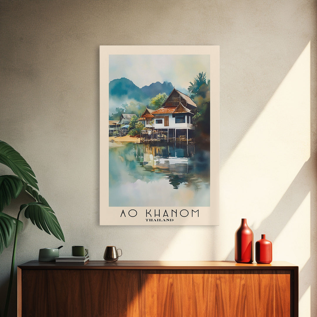 Ao Khanom, Thailand Watercolor Print, Vacation Gift, Thailand Wall Art, Vacation Wall Art, Vacatation Memories, Beach Decor, Beach Or Lakehouse Art