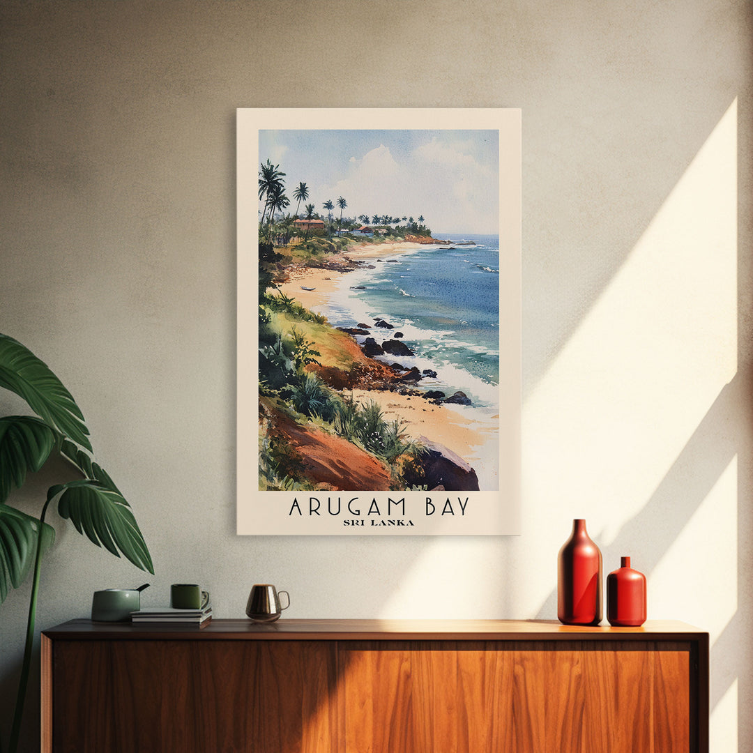 Arugam Bay, Sri Lanka Watercolor Print, Vacation Gift, Sri Lanka Wall Art, Vacation Wall Art, Vacatation Memories, Beach Decor, Beach Or Lakehouse Art