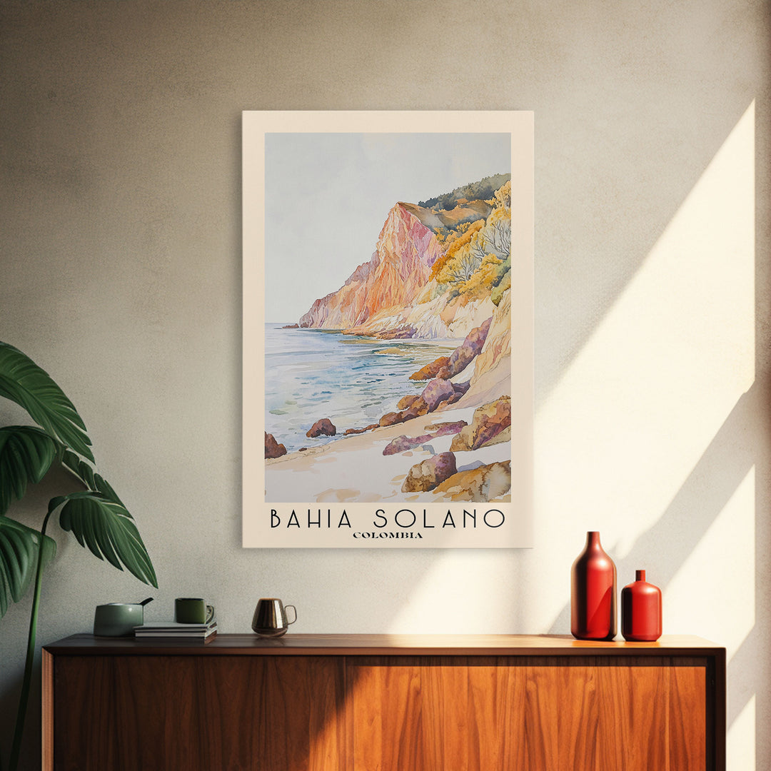 Bahia Solano, Colombia Watercolor Print, Vacation Gift, Colombia Wall Art, Beach Painting, Beach Decor, Beach Or Lakehouse Art