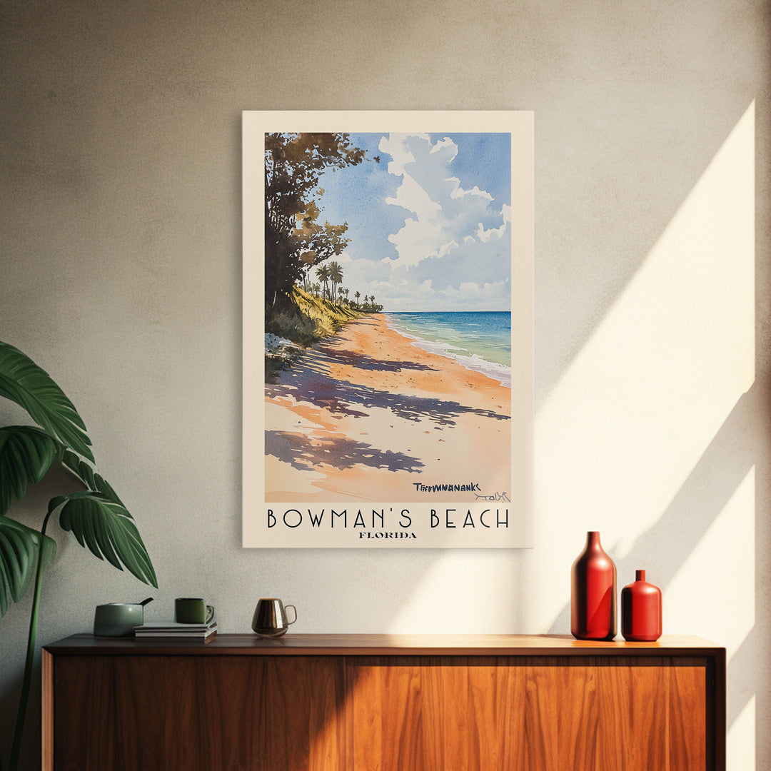 Bowman’s Beach, Florida Watercolor Print, Vacation Gift, Florida Wall Art, Vacation Wall Art, Vacatation Memories, Beach Decor, Beach Or Lakehouse Art