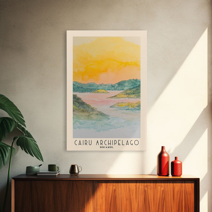 Cairu Archipelago, Brazil Watercolor Print, Vacation Gift, Brazil Wall Art, Vacation Wall Art, Vacatation Memories, Beach Decor, Beach Or Lakehouse Art