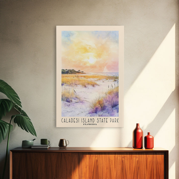Caladesi Island State Park, Florida Watercolor Beach Print, Vacation Gift, Florida Wall Art, Beach Painting, Beach Decor, Beach Painting