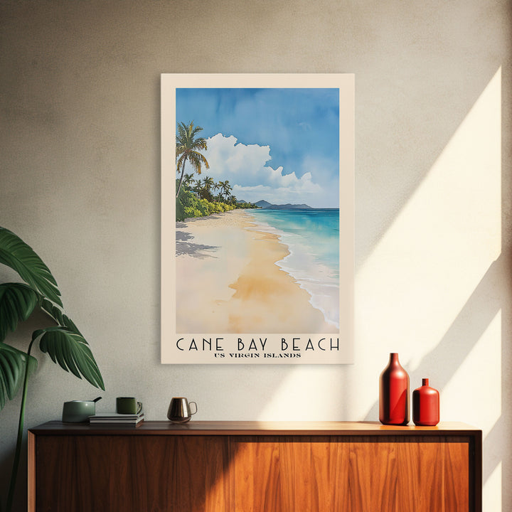 Cane Bay Beach, US Virgin islands Watercolor Beach Print, Vacation Gift, US Virgin islands Wall Art, Beach Painting, Beach Decor, Beach Painting