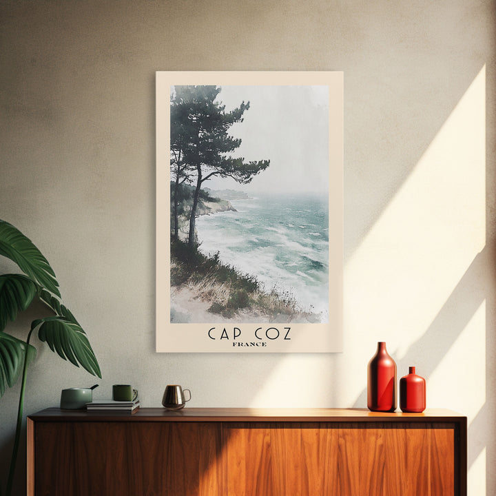 Cap Coz, France Watercolor Print, Vacation Gift, France Wall Art, Vacation Wall Art, Vacatation Memories, Beach Decor, Beach Or Lakehouse Art