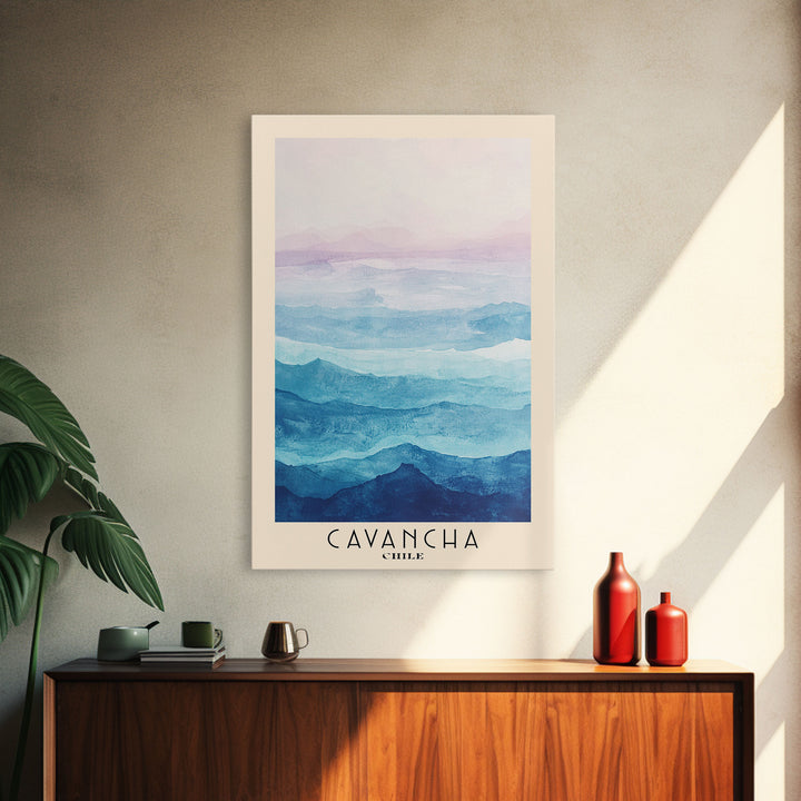 Cavancha, Chile Watercolor Print, Vacation Gift, Chile Wall Art, Vacation Wall Art, Vacatation Memories, Beach Decor, Beach Or Lakehouse Art