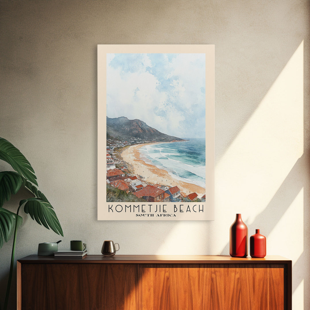 Kommetjie Beach, South Africa Watercolor Print, Vacation Gift, South Africa Wall Art, Vacation Wall Art, Vacatation Memories, Beach Decor, Beach Or Lakehouse Art