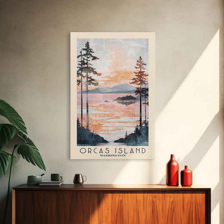 Orcas Island, Washington Watercolor Print, Vacation Gift, Washington Wall Art, Beach Painting, Beach Decor, Beach Or Lakehouse Art