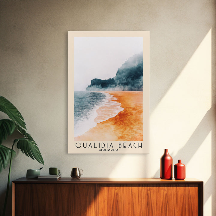 Oualidia Beach, Morocco Watercolor Print, Vacation Gift, Morocco Wall Art, Beach Painting, Beach Decor, Beach Or Lakehouse Art