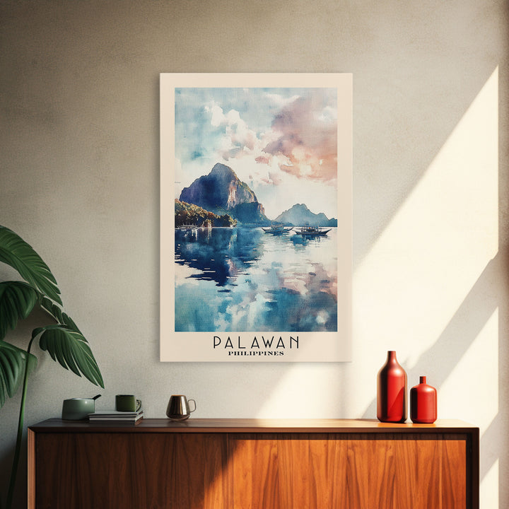 Palawan, Philippines Watercolor Print, Vacation Gift, Philippines Wall Art, Vacation Wall Art, Vacatation Memories, Beach Decor, Beach Or Lakehouse Art