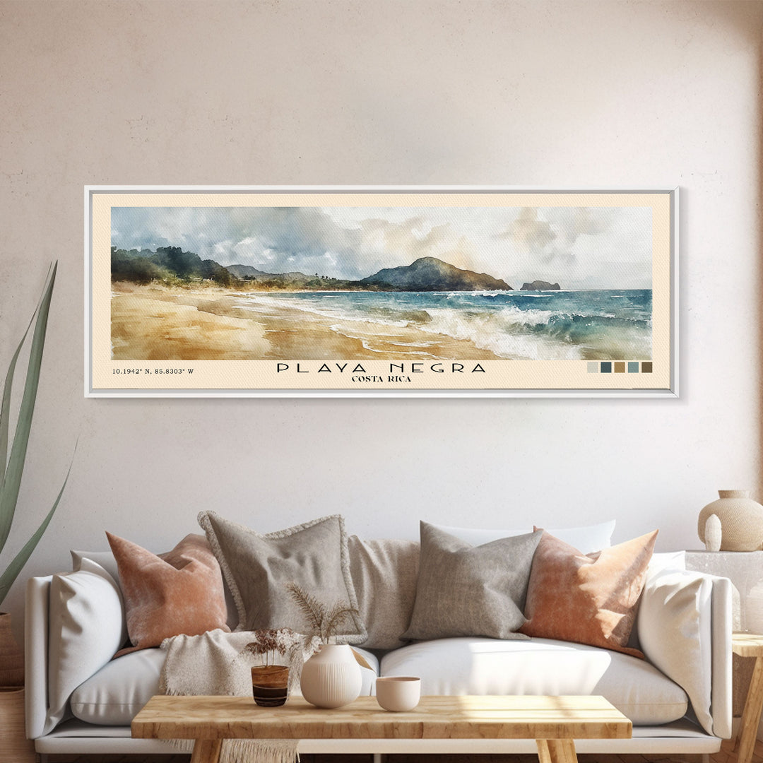 Playa Negra, Costa Rica Watercolor Print, Vacation Gift, Costa Rica Wall Art, Vacation Wall Art, Vacatation Memories, Beach Decor, Beach Or Lakehouse Art
