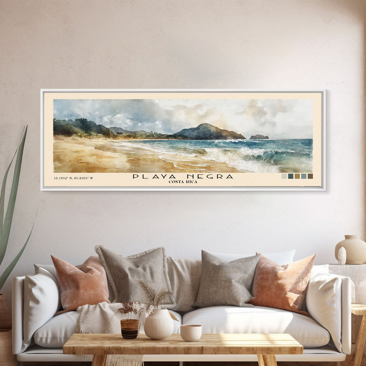 Playa Negra, Costa Rica Watercolor Print, Vacation Gift, Costa Rica Wall Art, Vacation Wall Art, Vacatation Memories, Beach Decor, Beach Or Lakehouse Art