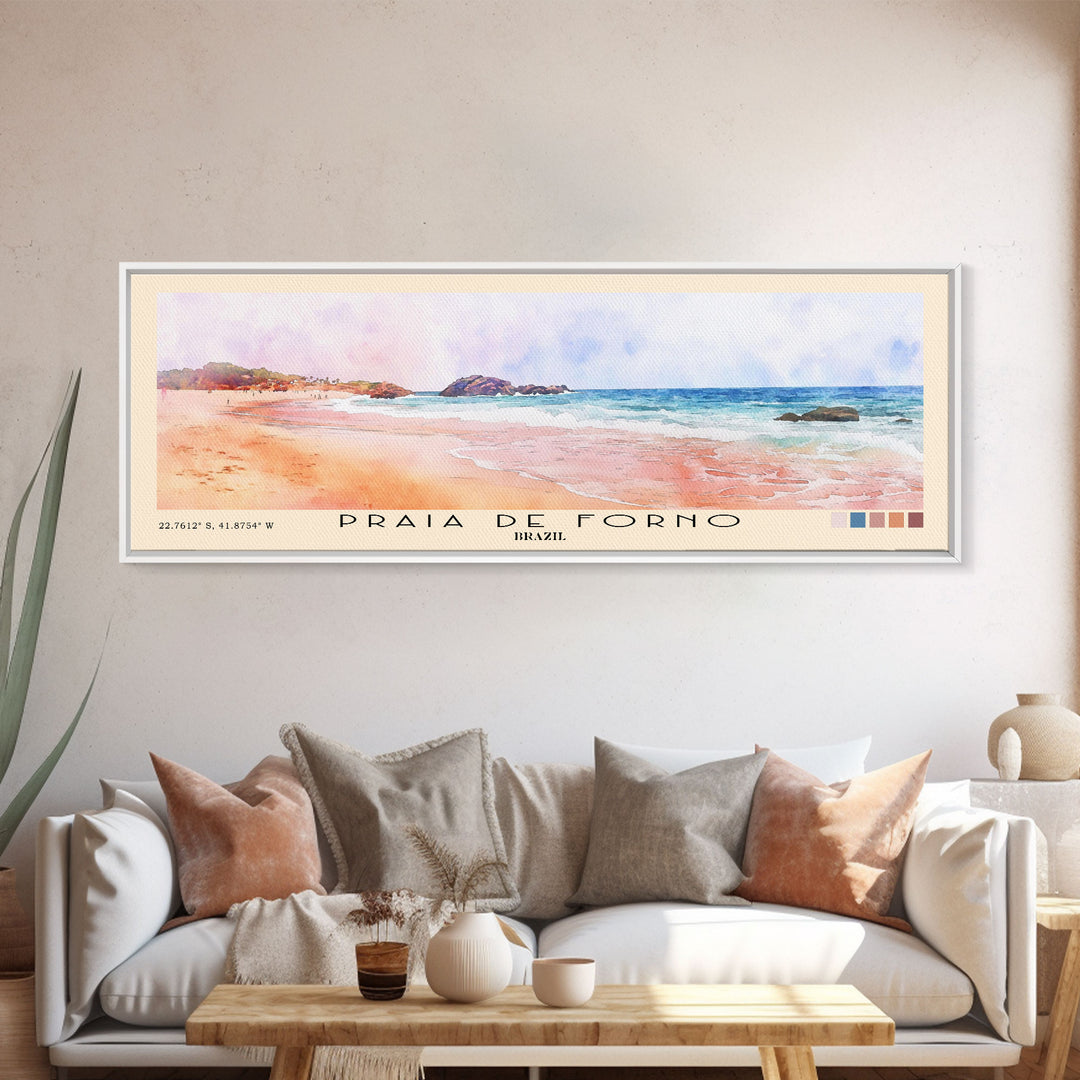 Praia de Forno, Brazil Watercolor Print, Vacation Gift, Brazil Wall Art, Vacation Wall Art, Vacatation Memories, Beach Decor, Beach Or Lakehouse Art