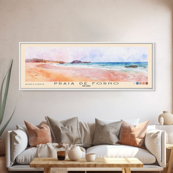 Praia de Forno, Brazil Watercolor Print, Vacation Gift, Brazil Wall Art, Vacation Wall Art, Vacatation Memories, Beach Decor, Beach Or Lakehouse Art