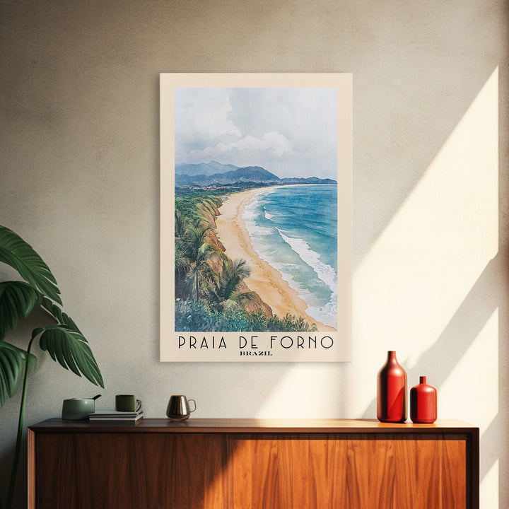 Praia de Forno, Brazil Watercolor Print, Vacation Gift, Brazil Wall Art, Vacation Wall Art, Vacatation Memories, Beach Decor, Beach Or Lakehouse Art