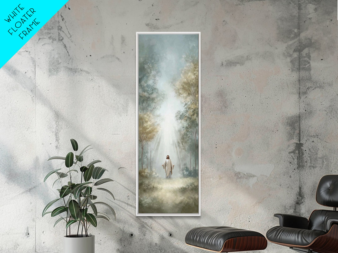 Light Of Mercy – Framed Canvas Print – Tall Narrow Wall Art – Christian Wall Art – Jesus Painting – Christian Art Canvas