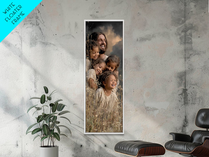 Circle Of Hope | Framed Canvas Print | Narrow Art | Christian Wall Art | Christian Art Canvas | Jesus Painting
