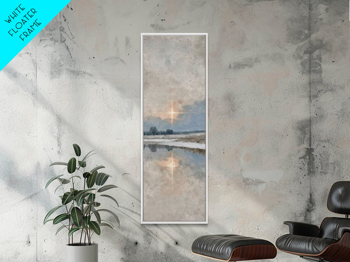 The Guiding Star - Framed Canvas Print - Tall Narrow Wall Art - Christian Wall Art - Christian Art Canvas - Jesus Painting - Christmas Art