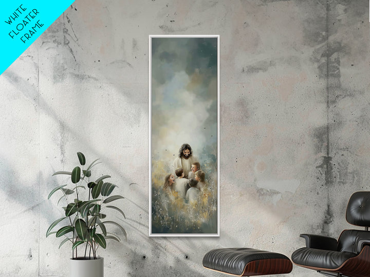 Heaven’s Gentle Joy | Framed Canvas Print | Skinny Art | Christian Art Canvas | Jesus Painting | Christian Wall Art | Christian Gift Ideas