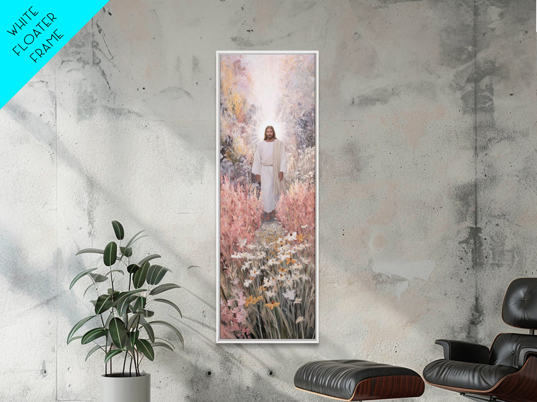 Radiant Dawn | Framed Canvas Print | Tall Skinny Art Print | Christian Wall Art | Jesus Painting | Christian Art Canvas | Christian Decor