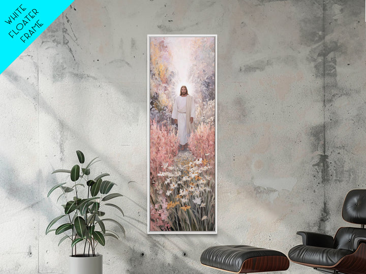 Radiant Dawn | Framed Canvas Print | Tall Skinny Art Print | Christian Wall Art | Jesus Painting | Christian Art Canvas | Christian Decor