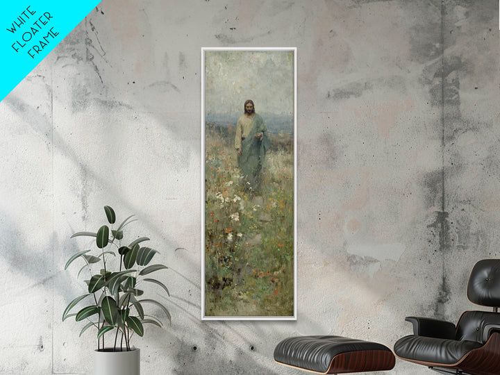 Peaceful Shepherd – Framed Canvas Print – Narrow Art – Christian Wall Art – Jesus Painting – Christian Art Canvas – Christian Decor