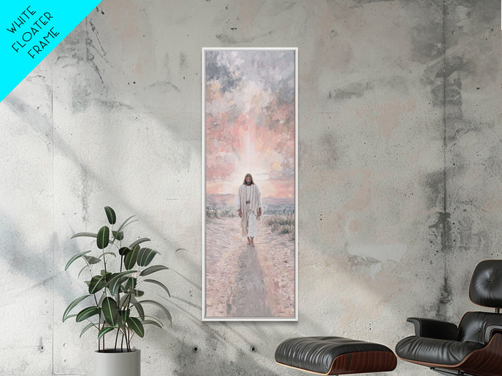 Radiant Walk – Framed Canvas Print – Skinny Art – Christian Wall Art – Christian Art Canvas – Jesus Painting – Christian Gift Ideas