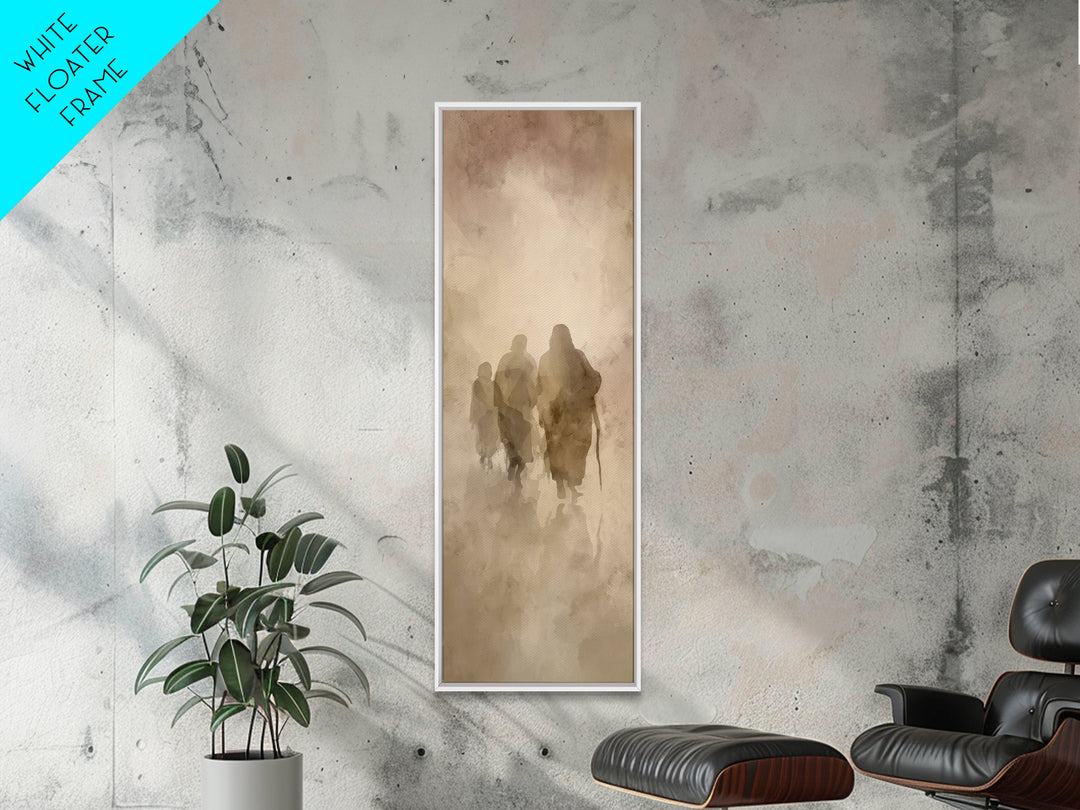 Footsteps Of Mercy – Framed Canvas Print – Skinny Art – Christian Art Canvas – Christian Wall Art – Jesus Painting – Christian Gift Ideas