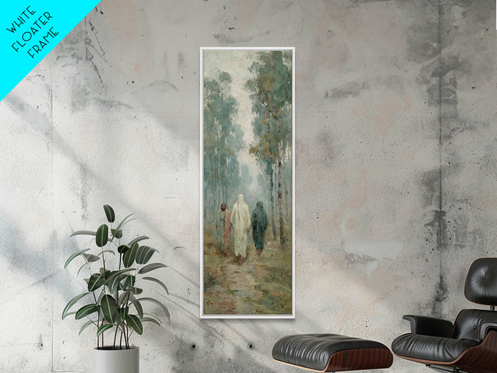 Forest Of Calling | Framed Canvas Print | Tall Narrow Wall Art | Christian Wall Art | Christian Art Canvas | Jesus Painting | Christian Dec