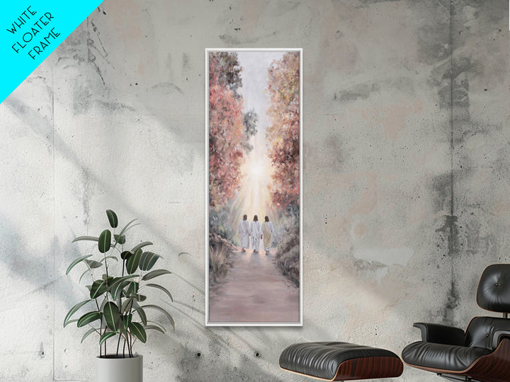 Light Of The Way – Framed Canvas Print – Christian Wall Art – Christian Painting – Christian Art Canvas – Tall Skinny Art Print – Christmas