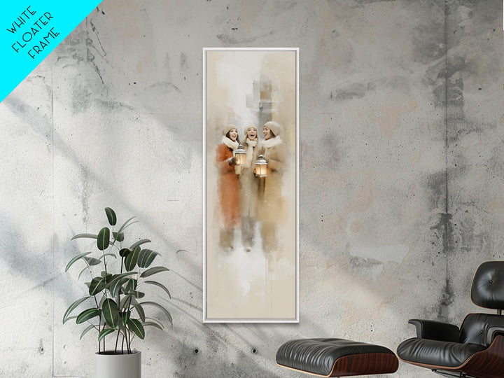 Soft Snow Choir – Framed Canvas Print – Christian Wall Art – Christmas Art Canvas – Christian Christmas Art – Tall Narrow Wall Art – Christ