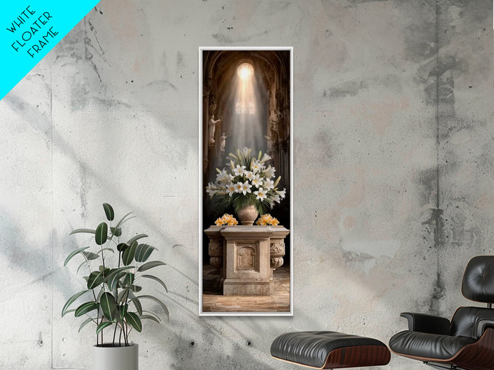 City of Light - Framed Canvas Print - Tall Narrow Wall Art - Christian Art Canvas - Christian Art - Christmas Art - Christian Christmas Art