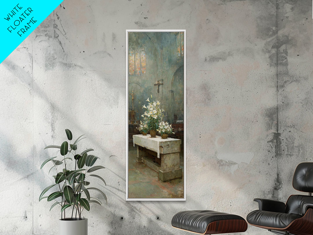 Sanctuary Blossoms - Framed Canvas Print - Skinny Art - Christian Decor - Christian Art Canvas - Christian Wall Art - Christian Art