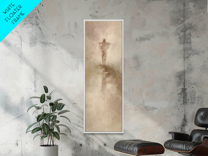 Path Of Mercy, Framed Canvas Print, Christian Wall Art, Jesus Painting, Narrow Art, Christian Christmas Art, Modern Christian Art